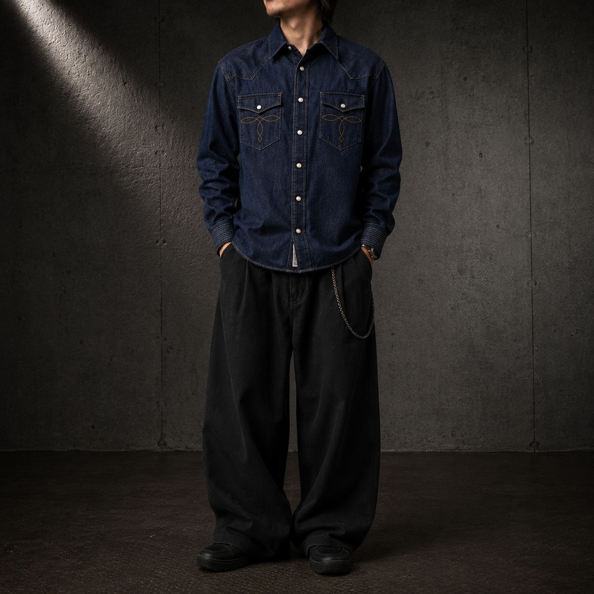 KUMAN // FRONTER LONG SLEEVE BUTTON UP