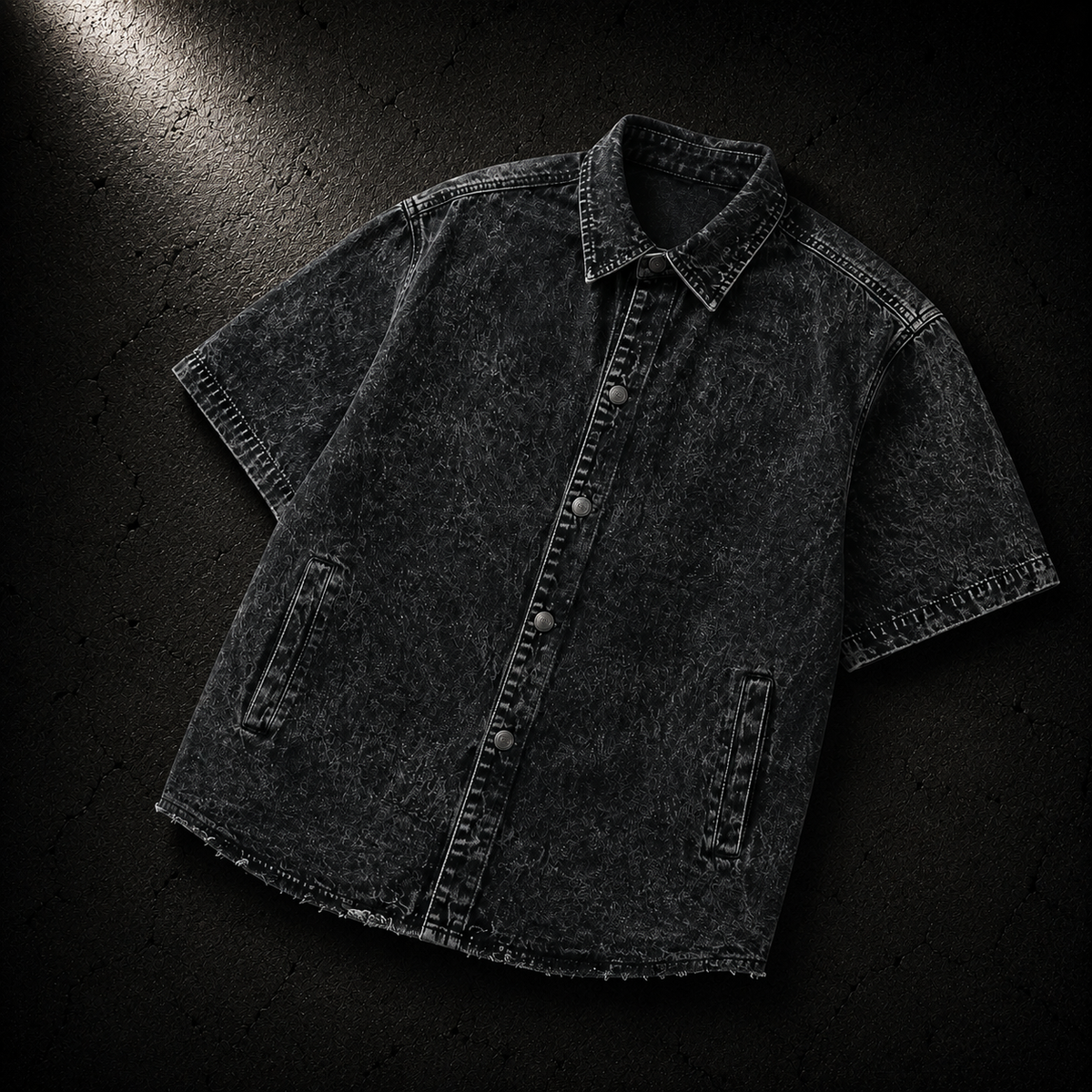KUMAN // SLATE SHORT SLEEVE BUTTON UP