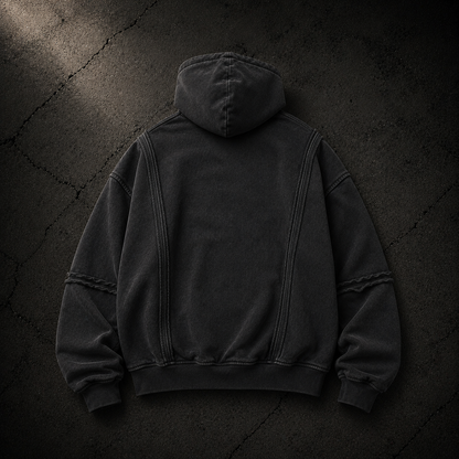 KUMAN // FADED VEIN ZIP HOODIE