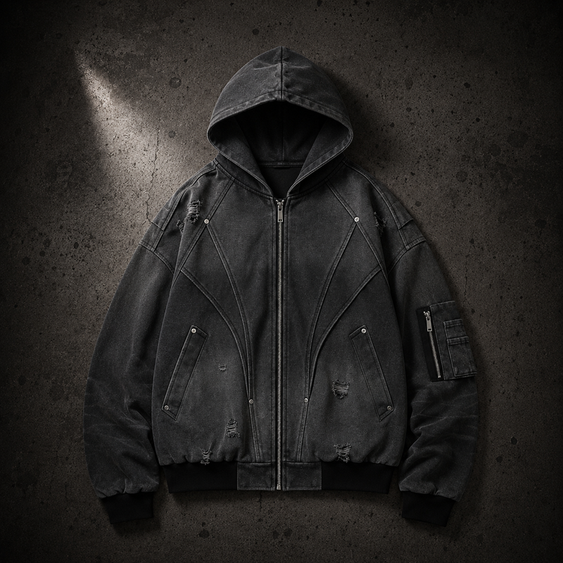 KUMAN // NIGHTSCAR ZIP HOODIE
